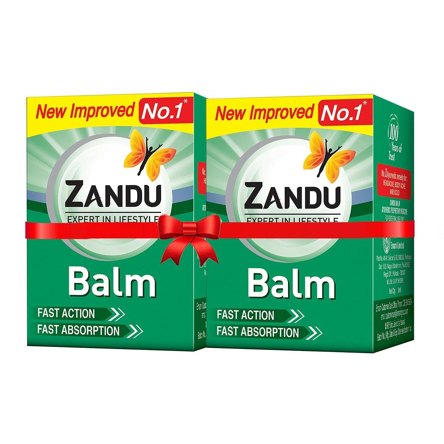 Zandu Balm Effective For Headache, Body Pain, Sprain and Cold 50ml pack of 2