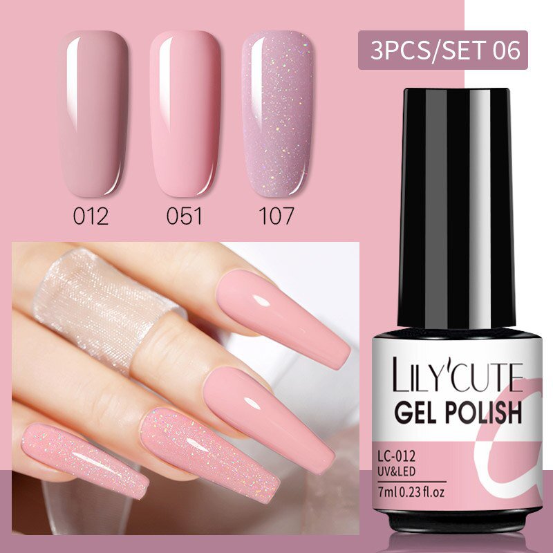Gel Nail Polish Manicure 3PCs Set 06
