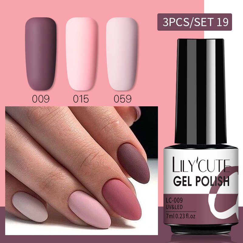 Gel Nail Polish Manicure 3PCs Set  19