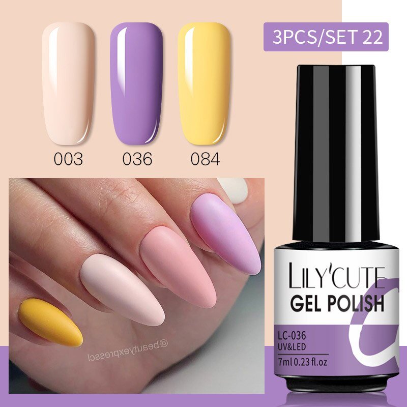 Gel Nail Polish Manicure 3PCs Set  22