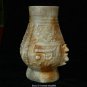 Natural White Jade Hand Carved Beast Bottle Vase Statue Sculpture