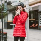 Women Jacket Parka Ultra-light Thin Down Cotton Coat 2022 Autumn Winter Slim, Red 3