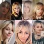 Long Straight Layered Hairstyle Ombre Black Brown Blonde Wigs