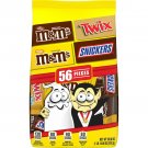 Mars Mixed M&M's, Snickers & Twix Milk Chocolate Halloween Candy - 56 Ct Bulk Bag