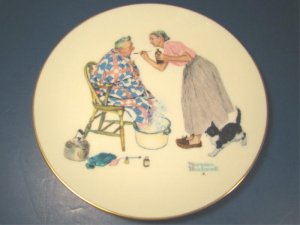 SPRING TONIC 1978 PLATE GORHAM NORMAN ROCKWELL PORCELAIN FINE CHINA FOUR SEASONS TENDER YEARS