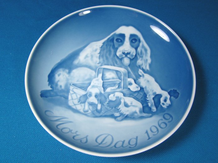 1969 Mother's Day Bing And Grondahl Mors Dag Plate B&G Denmark 1st Blue ...