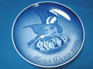 1970 Mother's Day B&G Bing And Grondahl Mors Dag 2nd Plate Denmark Blue ...