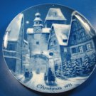 Rothenburg on Tauber Genuine Blue China Berlin design plate German Christmas 1971 W. Germany village