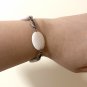 Chunky Bold Misty Rose Opal Bracelet, Large Stone Copper Chain