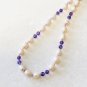 Pink Freshwater Pearl Purple Amethyst Beaded Necklace