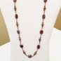 Natural Gemstone Red Jasper Mookaite Copper Chain Necklace