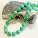 Green Chrysoprase Gemstone Beaded Necklace