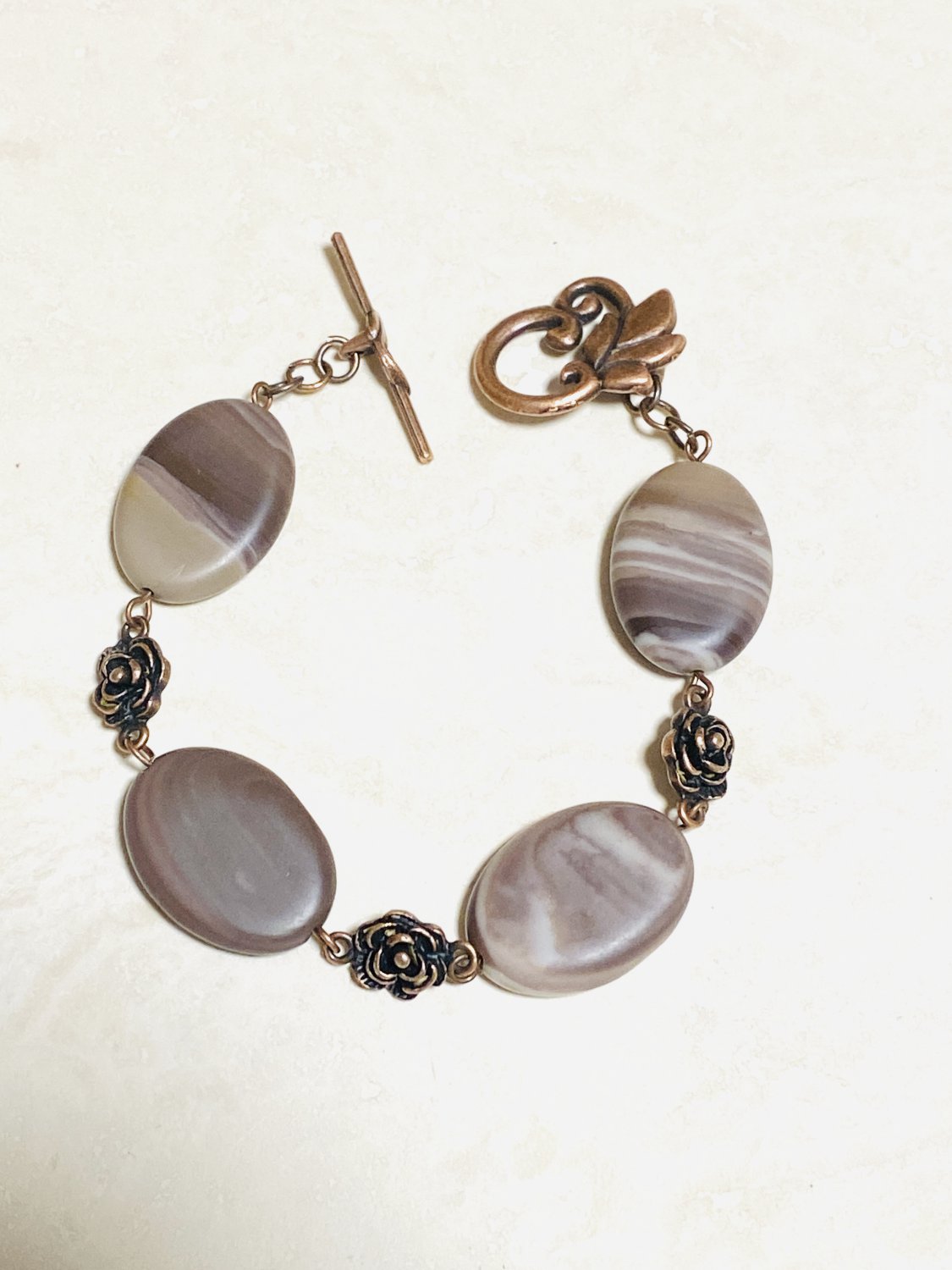 Chunky Bold Cappuccino Botswana Agate Bracelet