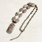 Brown Dendritic Jasper Agate Boho Long Necklace, Natural Gemstone Pendant Copper Chain