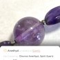 Purple Amethyst Gemstone Beaded Necklace