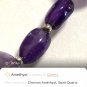 Purple Amethyst Gemstone Beaded Necklace