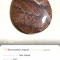 Dark Red Jasper Boho Long Necklace, Natural Gemstone Pendant Bronze Chain