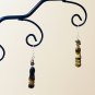Natural Gemstone Tigers Eye Silver Dangle Drop Earrings