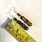 Natural Gemstone Tigers Eye Silver Dangle Drop Earrings