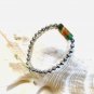 Multi Color Banded Agate Adjustable Beaded Bracelet