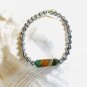 Multi Color Banded Agate Adjustable Beaded Bracelet