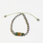Multi Color Banded Agate Adjustable Beaded Bracelet