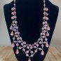 Red Cherry Quartz Chandelier Waterfall Beaded Necklace