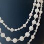 Triple Strands Natural Gemstone Rose Quartz Beaded Necklace