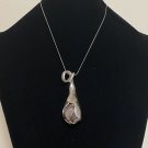 Rustic Sterling Silver Pendant with Natural Jasper Gemstone
