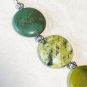 Green Crystal Stone Car Rearview Mirror Charm