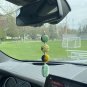 Green Crystal Stone Car Rearview Mirror Charm