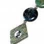 Green Crystal Stone Lucky Charm / Car Rearview Mirror Charm