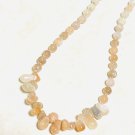 Orange / Peach Moonstone Necklace, Genuine Natural Gemstone June Birthstone