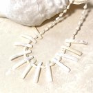 Natural Shell / Balamuti Mother of Pearl Necklace, Picket and Berries, Art Deco