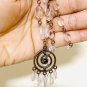 Genuine Clear Quartz Copper Long Necklace, Antique Tribal Ethnic Berber Inspired