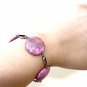 Viva Magenta Agate Boho Bracelet, Chunky Bold Statement Copper Chain