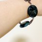 Dark Green Natural Kambamba Jasper Boho Bracelet (Genuine Nebula Stone)