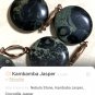 Dark Green Natural Kambamba Jasper Boho Bracelet (Genuine Nebula Stone)