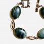 Dark Green Natural Jasper Boho Bracelet (Genuine Green Hair Stone)