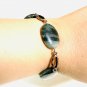 Dark Green Natural Jasper Boho Bracelet (Genuine Green Hair Stone)