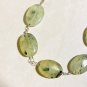 Light Green Prehnite Chain Necklace, Genuine Natural Stone