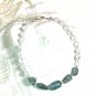 Genuine Natural Gemstone Apatite Rainbow Moonstone Bracelet, Dainty & Elegant