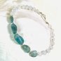 Genuine Natural Gemstone Apatite Rainbow Moonstone Bracelet, Dainty & Elegant
