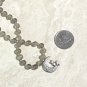 Dark Moonstone Silver Cat on the Moon Necklace, Genuine Gemstone June Birthstone