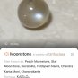 Dark Moonstone Silver Cat on the Moon Necklace, Genuine Gemstone June Birthstone