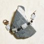 White Natural Dendritic Agate Bracelet (Genuine Gemstone) + Copper Rose