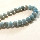 Natural Amazonite Classic Beaded Necklace, Blue-Green Genuine Gemstone