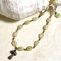 Natural Olive Yellow Opal Necklace, Cute Bronze Mushroom + Genuine Gemstone