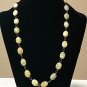 Natural Olive Yellow Opal Necklace + Bronze Chain