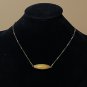 Natural Aventurine Necklace, Genuine Gemstone Bar Pendant & Bronze Chain
